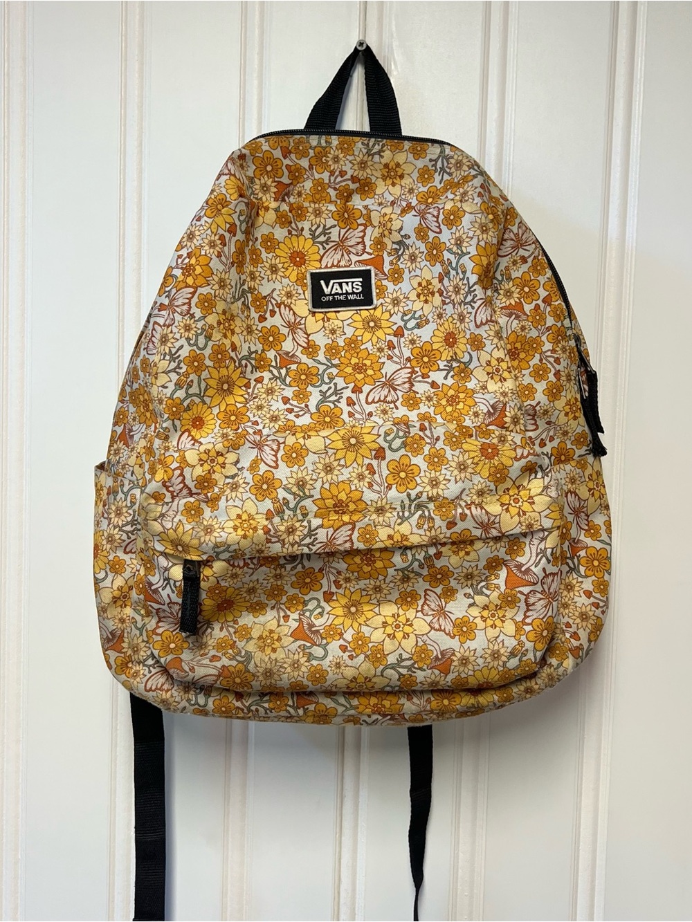Rare Vans Floral Backpack Retro 70s Boho Indie School Bag Cottagecore Shrooms